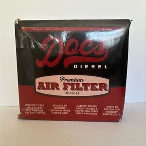 Doc’s Diesel Premium Air Filter DPA6314 NWT Red Black OEM